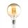 LED lámpa , égő , izzószálas hatás , filament , gömb , E27 foglalat , G95 , 8 Watt , meleg fehér , borostyán sárga