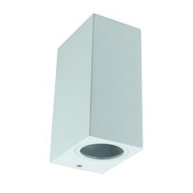   LED lámpatest , GU10-es foglalatú , oldalfali , négyzet , 2 irányú , fehér , IP44