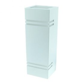   LED lámpatest , GU10-es foglalatú , oldalfali , négyzet , 2 irányú , fehér ,  dizájn csíkkal , IP44