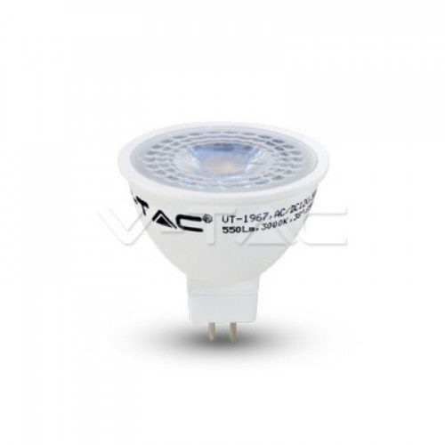 LED lámpa , 12V DC , MR16 , G5.3 foglalat , 38° , 7 Watt , meleg fehér