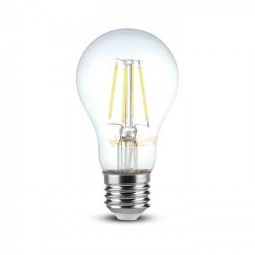 LED lámpa , égő , izzószálas hatás , filament , körte , E27 foglalat , 4 Watt , természetes fehér