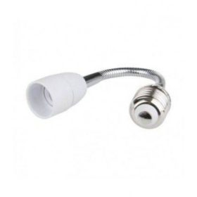   Lámpa foglalat átalakító , flexibilis toldóval (20cm) , E27-E14