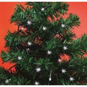   Led fényfüzér , beltéri/kültéri , 50 db LED , 1.9 m , hideg fehér , 8 programos , IP44