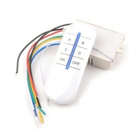   Digitális rádiófrekvenciás távirányítós kapcsoló , 220V , 4 UTAS ON/OFF