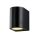 LED lámpatest , GU10 , oldalfali , kerek , 1 irányú , fekete , kültéri , IP44