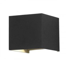   LED lámpatest , oldalfali , szögletes , 2 irányú , 6W , meleg fehér , állítható sugárzási szög , fekete , kültéri , IP44