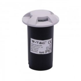   LED lámpatest , taposólámpa , négy nyílással , 1W , kerek , meleg fehér , fehér , IP67