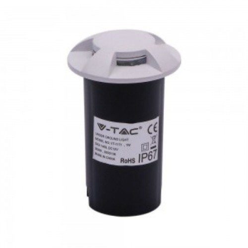 LED lámpatest , taposólámpa , négy nyílással , 1W , kerek , meleg fehér , fehér , IP67