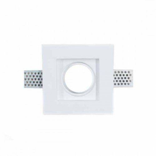 Álmennyezeti spot keret , gipszből , négyzet , gipszkartonba építhető, 100 x 100 mm