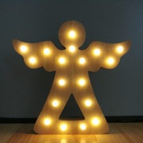   LED dekoráció , karácsonyi fa angyal , 18 db led , meleg fehér , elemes