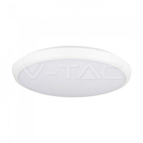 LED panel , 12W , falon kívüli , kerek , természetes fehér , mozgásérzékelős , fényérzékelős , IP65 , V-TAC SKU 821