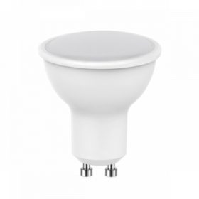   LED lámpa , égő , szpot , GU10 foglalat , matt előlappal , 110° , 7 Watt , meleg fehér , dimmelhető