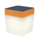 Led lámpatest , kültéri , 1W , napelemes , dimmelhető , meleg fehér , IP44 , narancs , LUTEC , TABLE CUBE