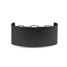   LED lámpatest , oldalfali , 2 irányú , 5W , természetes fehér , fekete , kültéri , IP54