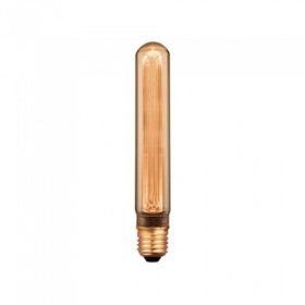   LED lámpa , égő , izzószálas hatás , filament , E27 foglalat , T30 , 2 Watt , meleg fehér , 1800K , borostyán sárga