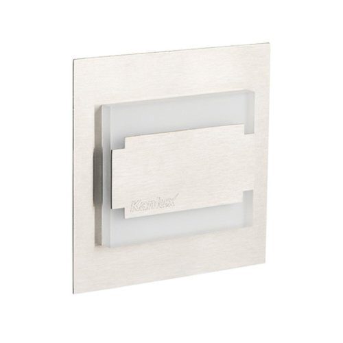 LED lámpatest , oldalfali , lépcsővilágító , irányfény , 0.8W , négyzet , meleg fehér , rozsdamentes acél , TERRA MINI