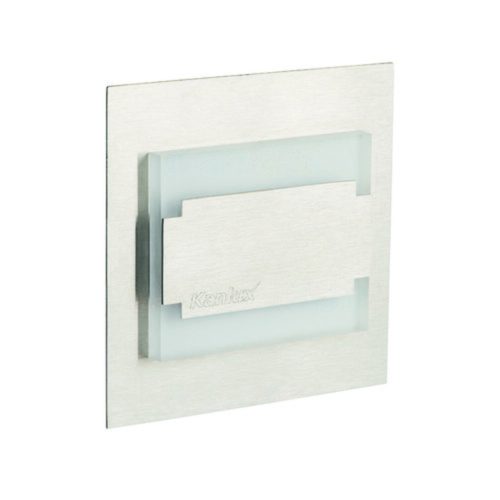 LED lámpatest , oldalfali , lépcsővilágító , irányfény , 0.8W , négyzet , hideg fehér , rozsdamentes acél , TERRA MINI