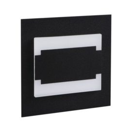   LED lámpatest , oldalfali , lépcsővilágító , irányfény , 0.8W , négyzet , természetes fehér , fekete , TERRA MINI
