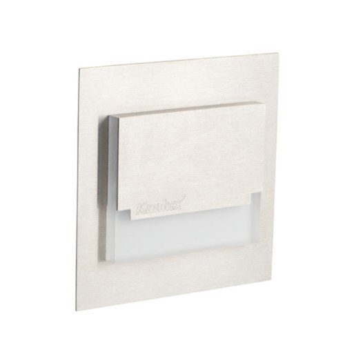 LED lámpatest , oldalfali , lépcsővilágító , irányfény , 0.8W , négyzet , természetes fehér , rozsdamentes acél , SABIK MINI