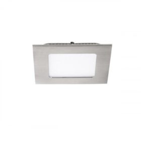   LED panel , 6W , süllyesztett , négyzet , természetes fehér , szatén nikkel keret , IP44 , KATRO