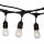 Led fényfüzér , kültéri , 10 db x E27 , 5 m , IP54