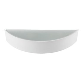   LED lámpatest , oldalfali , E27 , kerek , fa , üveg , matt fehér , JASMIN