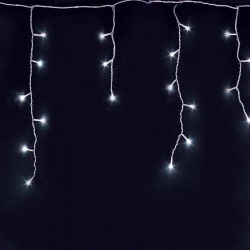 Led fényfüzér , beltéri/kültéri , 150 db LED , 5 m , meleg fehér , 8 programos , jégcsap , időzíthető , IP44
