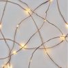 Led fényfüzér , beltéri/kültéri , nano LED , 4 m , meleg fehér , rézszálas , időzíthető , IP44