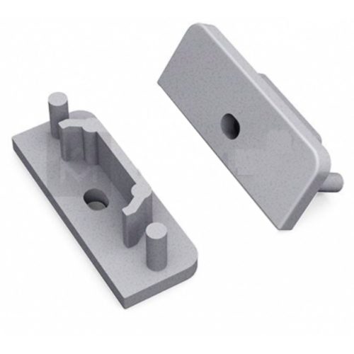 Végzáró alumínium profilhoz, ezüst színű , SURFACE14 , 1 pár