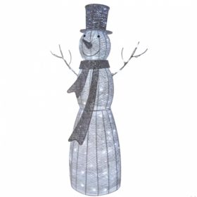   LED dekoráció , beltéri/kültéri , hóember , 120 db led , 124 cm , hideg fehér , IP44 , időzíthető