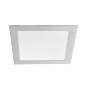   LED panel , 18W , süllyesztett , négyzet , természetes fehér , ezüst keret , IP44 , KATRO