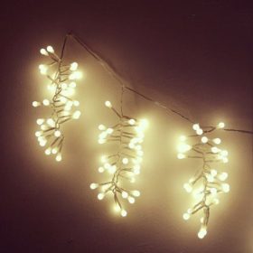   Led fényfüzér , beltéri/kültéri , 480 db LED , 2.2 m , SZŐLŐFÜRT , meleg fehér , 8 programos , IP44