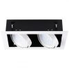 LED lámpatest , spot keret , 2 x GU10 foglalat , süllyesztett , billenthető , fehér , MATEO