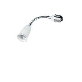   Lámpa foglalat átalakító , flexibilis toldóval (20cm) , E27-E27 , INTEC