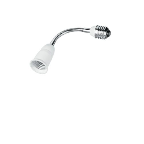 Lámpa foglalat átalakító , flexibilis toldóval (20cm) , E27-E27 , INTEC