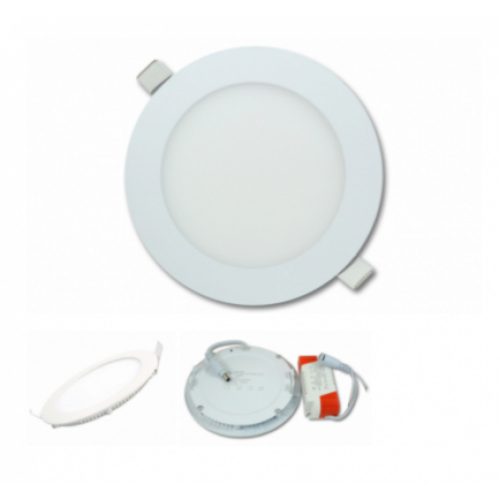 LED panel , 12W , süllyesztett , kerek , természetes fehér , LM