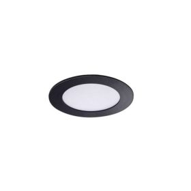   LED panel , 6W , süllyesztett , kerek , meleg fehér , fekete keret , IP44 , KANLUX ROUNDA