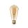 LED lámpa , égő , izzószálas hatás , filament , Edison , E27 , ST64 , 4W , meleg fehér