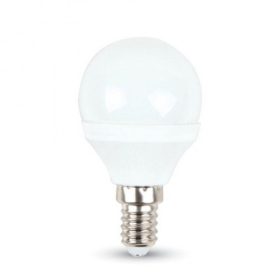   LED lámpa , égő , kis gömb , E14 foglalat , 6.5 Watt , 180° ,  természetes fehér , SAMSUNG Chip , 5 év garancia