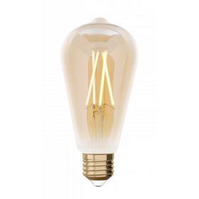   LED lámpa , égő , izzószálas hatás , filament , Edison , E27 , ST64 , 7.2W , dimmelhető , CCT , LUTEC CONNECT