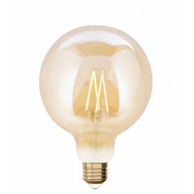   LED lámpa , égő , izzószálas hatás , filament , gömb , E27 foglalat , G125 , 7.5W , dimmelhető , CCT , LUTEC CONNECT