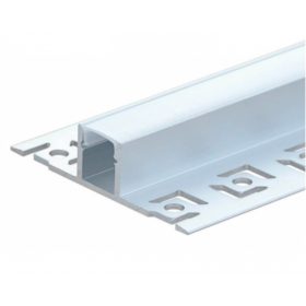   Alumínium profil LED szalaghoz , csempéhez , 2 méter/db , MATT fedővel , 4 db végzáróval , Optonica