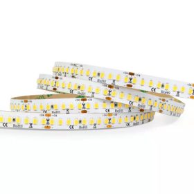   LED szalag , 24 Volt DC , 2835 , 240 LED/m , 20 W/m , meleg fehér , 3000 lm/m , 5 év garancia