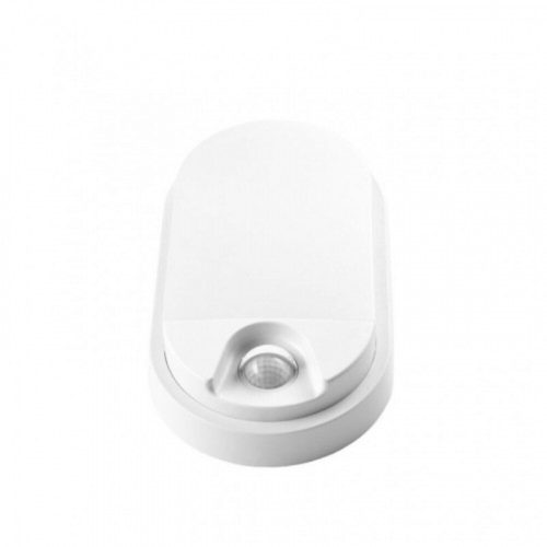 LED lámpatest , opál mennyezeti lámpa , hajólámpa , 15W , ovális , természetes fehér , mozgásérzékelős , IP54