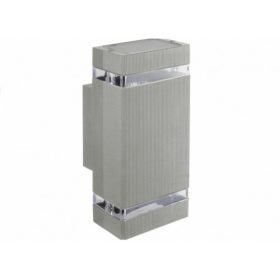   LED lámpa , kültéri , oldalfali , 2 irányú , GU10 foglalattal , szürke , IP54 , HANA