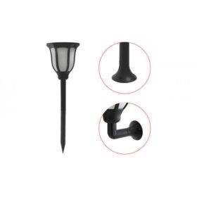   Led lámpatest , napelemes , fali/földbe szúrható , 2in1 , 1 Watt , hideg fehér , kültéri , fekete , IP54