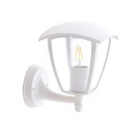   LED lámpatest , E27-es foglalat , oldalfali , kültéri , matt fehér , IP44 , 9302
