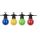 Led fényfüzér , kültéri , E27 , 20 db x 0.5W , 13 m , RGB , fekete , IP65