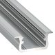 Alumínium U profil LED szalaghoz , 2 méter/db , ezüstre eloxált DEEP ELOX