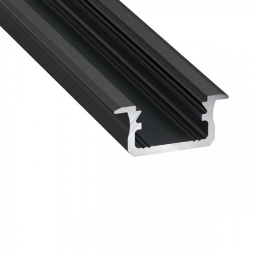 Alumínium U profil LED szalaghoz , 2 méter/db , fekete,  DEEP